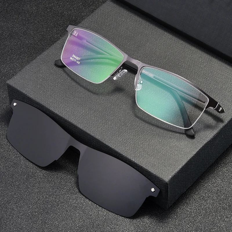 Vazrobe Polarized Clip on Sunglasses Men Semi Rimless Spectacles with Magnetic Lens Fit Over Frames Driving Eyewear Anti Glare
Vazrobe Polarized Clip on Sunglasses Men Semi Rimless Spectacles with Magnetic Lens Fit Over Frames Driving Eyewear Anti Glare