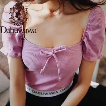 Dabuwawa Sweet Square Neck Solid Slim Fitted T Shirt Women Tops Puff Sleeve Bow Design Elegant Office Ladies T Shirts DN1BTS013
Dabuwawa Sweet Square Neck Solid Slim Fitted T Shirt Women Tops Puff Sleeve Bow Design Elegant Office Ladies T Shirts DN1BTS013