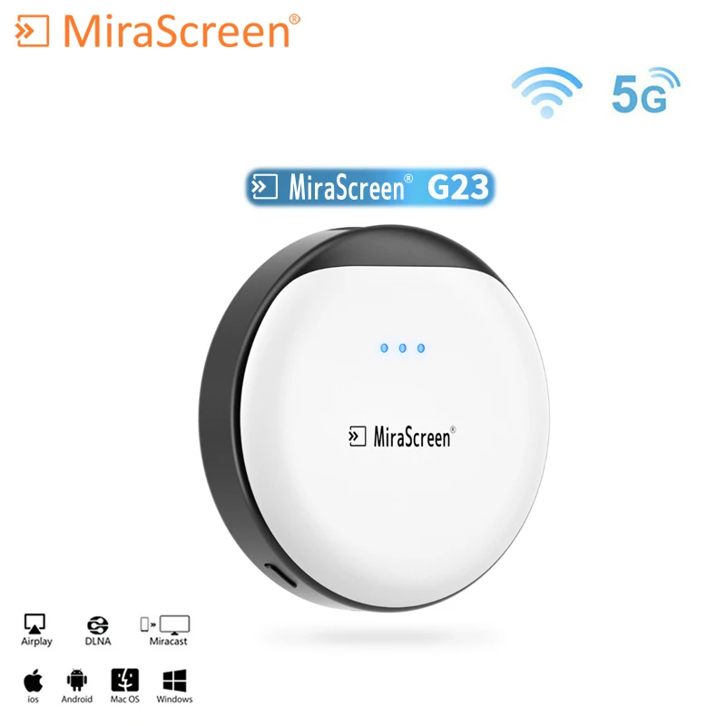 MiraScreen G23 2.4G&5.8G WiFi 4K TV Stick anycast Miracast ios Android TV Dongle Receiver anycast DLNA Airplay 5G TV Stick
MiraScreen G23 2.4G&5.8G WiFi 4K TV Stick anycast Miracast ios Android TV Dongle Receiver anycast DLNA Airplay 5G TV Stick