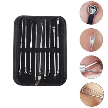9Pcs Facial Acne Blackhead Remover Needles Extractor Pimple Blemish Comedone Removal Kit Double Head Face Care Tool
9Pcs Facial Acne Blackhead Remover Needles Extractor Pimple Blemish Comedone Removal Kit Double Head Face Care Tool