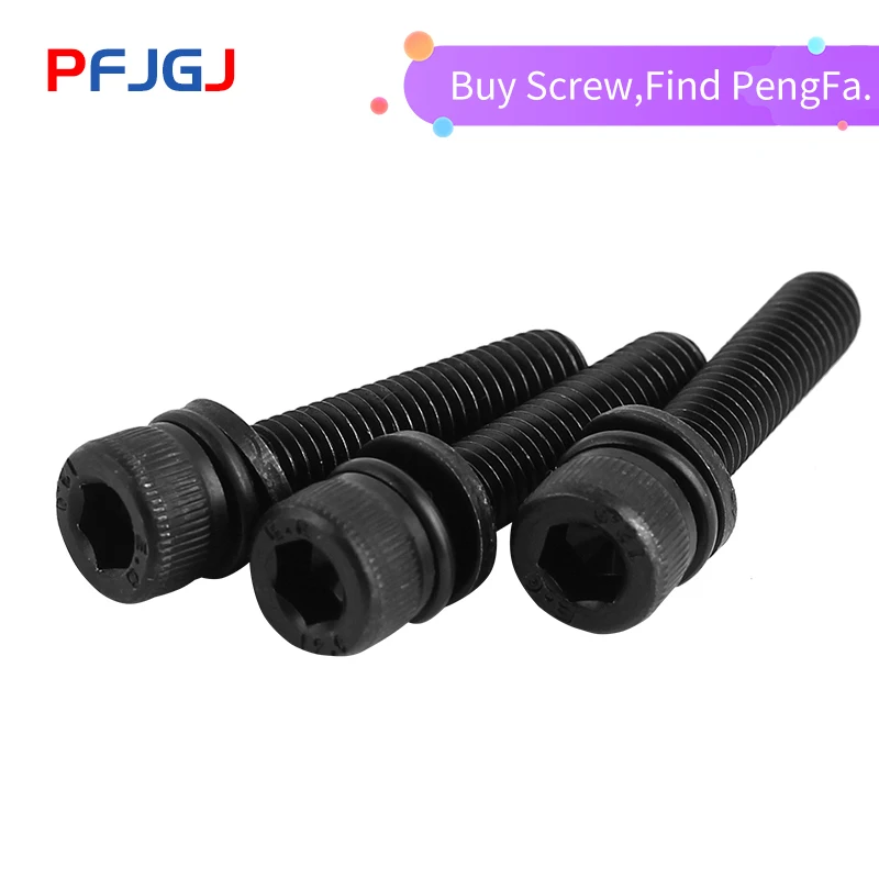 Peng Fa Class 12.9 Combined Screw with Cushioned Cup Head with Hexagonal Triple Combination in Cylindrical Head M3-M12
Peng Fa Class 12.9 Combined Screw with Cushioned Cup Head with Hexagonal Triple Combination in Cylindrical Head M3-M12