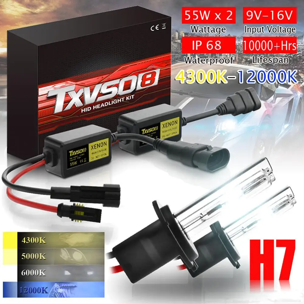 1 Pair H7 HID Xenon Replacement Bulbs Headlight Lamp Light Straight Bubble 4300K-12000K 55W 3500-4500LM HID Xenon Bulbs CSV
1 Pair H7 HID Xenon Replacement Bulbs Headlight Lamp Light Straight Bubble 4300K-12000K 55W 3500-4500LM HID Xenon Bulbs CSV