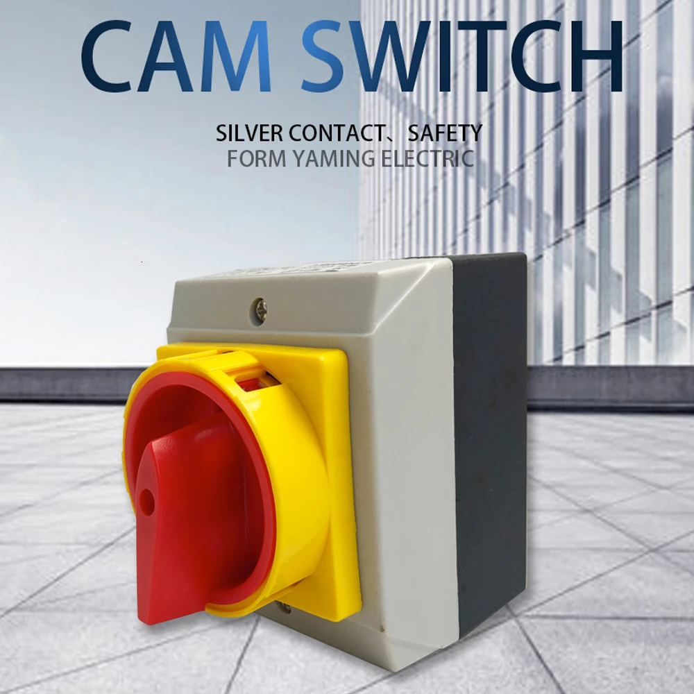 YMD12-32 Isolating Switch Waterproof Enclosure 32A 3P 2 Position ON-OFF Padlock Rotary Cam Power Switches Selector
YMD12-32 Isolating Switch Waterproof Enclosure 32A 3P 2 Position ON-OFF Padlock Rotary Cam Power Switches Selector