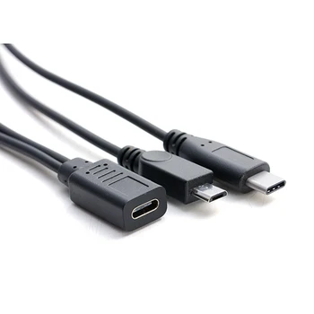 5pcs/lot Hot Type-C to Type-C Micro USB Female to 2 Male Y Splitter Charging Data Extension Cable 30cm Serial Cable
5pcs/lot Hot Type-C to Type-C Micro USB Female to 2 Male Y Splitter Charging Data Extension Cable 30cm Serial Cable