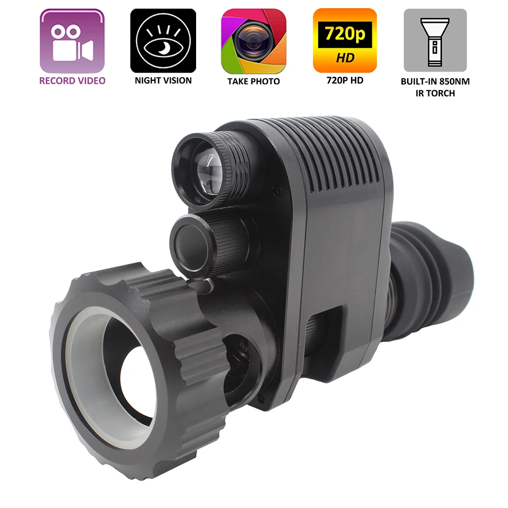 720p Digital Night Vision RifleScope Add On Attachment IR Hunting Camera Monocular Laser 850nm Torch Super Shock Resistance
720p Digital Night Vision RifleScope Add On Attachment IR Hunting Camera Monocular Laser 850nm Torch Super Shock Resistance