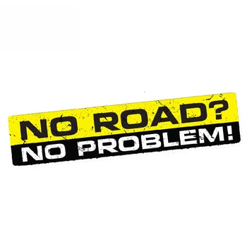 

SZWL NO ROAD NO PROBLEM Decal Car Sticker Waterproof Vinyl Funny Accessories for 4X4 SUV OFFROAD 4WD Car Styling,15cm*3cm