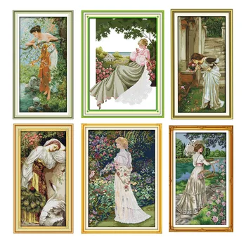 The Beauty and Flowers Cross Stitch Embroidery Kit 14CT 11CT Pre-Printed Pattern White Canvas Home Decor Handmade Needlework Set
The Beauty and Flowers Cross Stitch Embroidery Kit 14CT 11CT Pre-Printed Pattern White Canvas Home Decor Handmade Needlework Set
