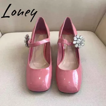 Ollymurs New Geniune Leather Square Toe Crysta Floral Buckle Strap Mary Jane Pumps Shoes Women 
Ollymurs New Geniune Leather Square Toe Crysta Floral Buckle Strap Mary Jane Pumps Shoes Women