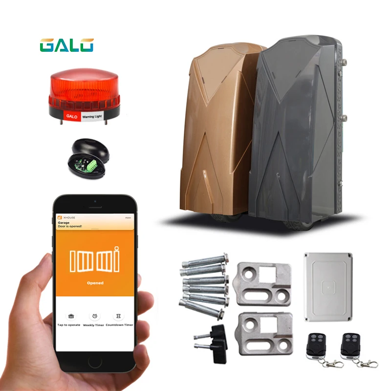 Heavy Duty Wheel Type Automatic Swing Gate Opener Dual Swing Gate Opener Electric Remote and wifi Control Obtuse angle Closer
Heavy Duty Wheel Type Automatic Swing Gate Opener Dual Swing Gate Opener Electric Remote and wifi Control Obtuse angle Closer