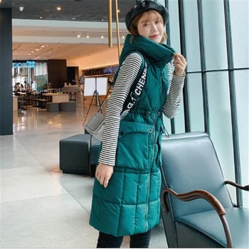 Hooded Women Winter Vest 2019 Long Cotton-padded Jacket Autumn Warm Female Large Pockets Waistcoat New Feminina Colete CM868
Hooded Women Winter Vest 2019 Long Cotton-padded Jacket Autumn Warm Female Large Pockets Waistcoat New Feminina Colete CM868
