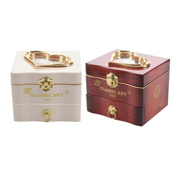 2x Rotating Dancer Ballerina Piano Music Box Clockwork Plastic Jewelry Box Girls Hand Crank Music Mechanism White & Red
2x Rotating Dancer Ballerina Piano Music Box Clockwork Plastic Jewelry Box Girls Hand Crank Music Mechanism White & Red