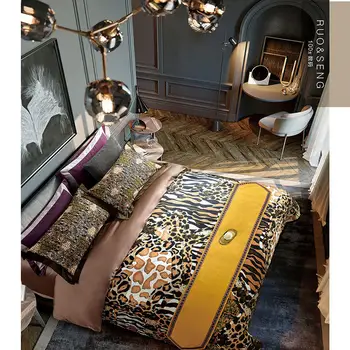 100S High density Bedding Sets Home Textile Big Leopard Print Bedding Egyptian cotton Bed linen Bed Camouflage Duvet Cover Sheet 
100S High density Bedding Sets Home Textile Big Leopard Print Bedding Egyptian cotton Bed linen Bed Camouflage Duvet Cover Sheet