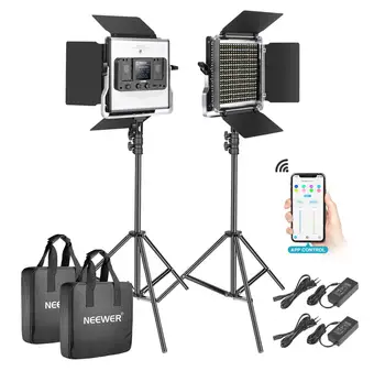 Neewer 528 LED Video Light, Metal Dimmable Bi-Color 3200K-5600K Photography Lighting Kit with APP Intelligent Control System
Neewer 528 LED Video Light, Metal Dimmable Bi-Color 3200K-5600K Photography Lighting Kit with APP Intelligent Control System