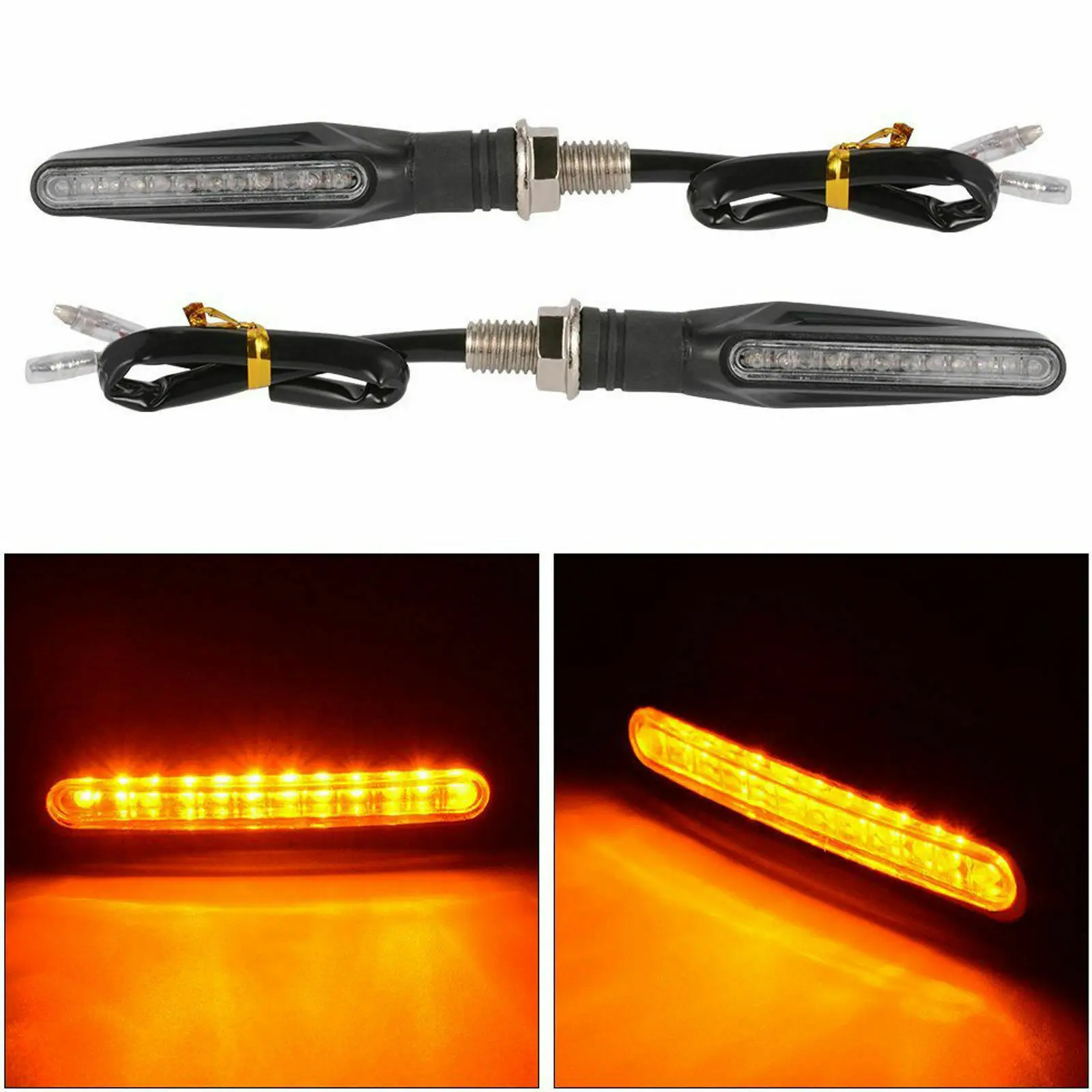 New 4pcs 12V Universal Motorcycle LED Turn Signal Light Indicators Amber Blinker Light Flashers Lighting Motorcycle Accessories
New 4pcs 12V Universal Motorcycle LED Turn Signal Light Indicators Amber Blinker Light Flashers Lighting Motorcycle Accessories