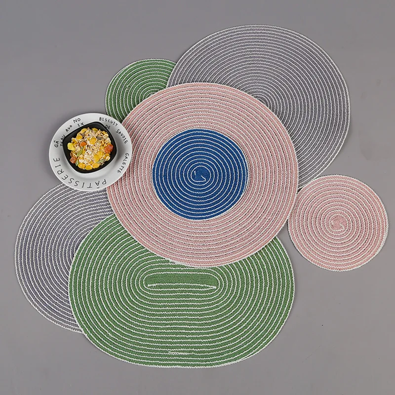 Japanese Castor Cotton Table Mat Home Nordic Woven Western Food Mat Simple Cup Cushion Anti-hot Plate Bowl Pad Insulation Pad
Japanese Castor Cotton Table Mat Home Nordic Woven Western Food Mat Simple Cup Cushion Anti-hot Plate Bowl Pad Insulation Pad