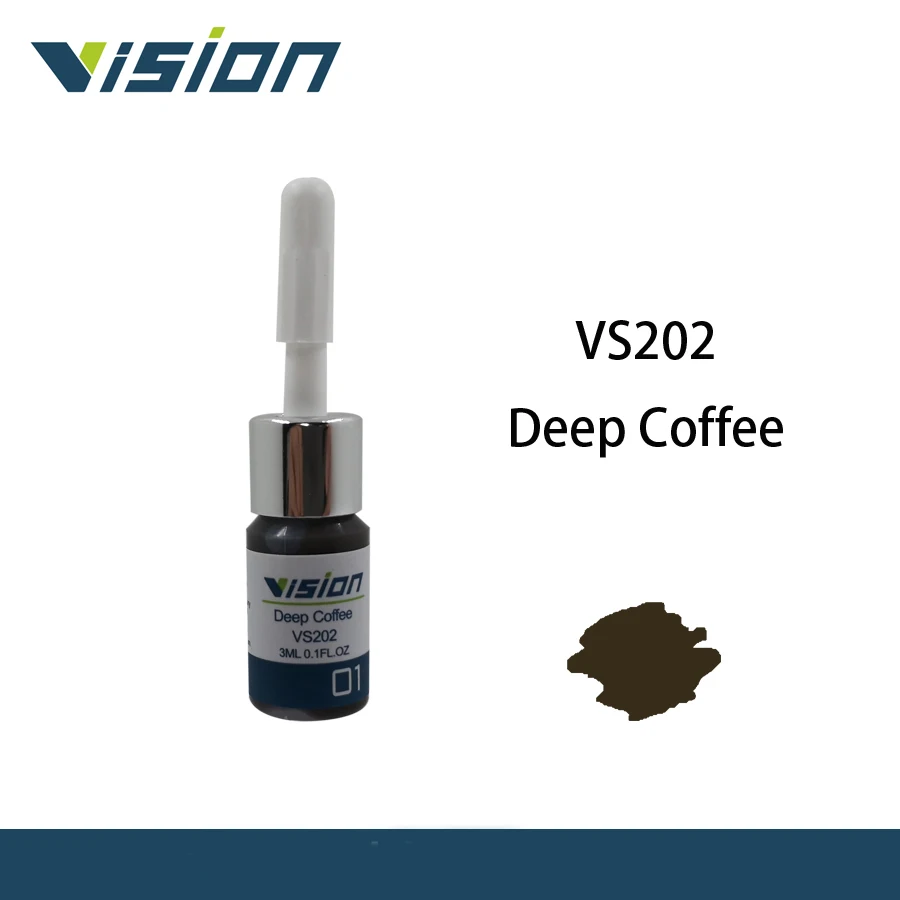 Vision VS202 Deep Coffee 3ml Tottoo Pigment Color Creams Of Permanent makeup Tattoo Of For Microblading Eyebrow & Eyeliner&lip
Vision VS202 Deep Coffee 3ml Tottoo Pigment Color Creams Of Permanent makeup Tattoo Of For Microblading Eyebrow & Eyeliner&lip
