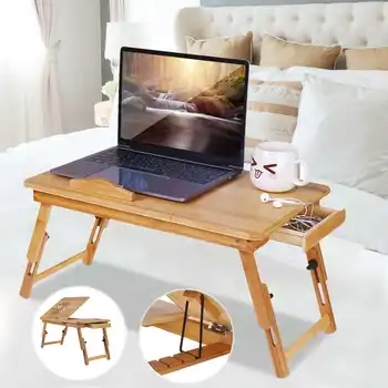 Portable Bamboo Folding Laptop Desk Notebook Table Adjustable Breakfast Serving Tray Bed Table with Drawer Working in Bed Sofa
Portable Bamboo Folding Laptop Desk Notebook Table Adjustable Breakfast Serving Tray Bed Table with Drawer Working in Bed Sofa
