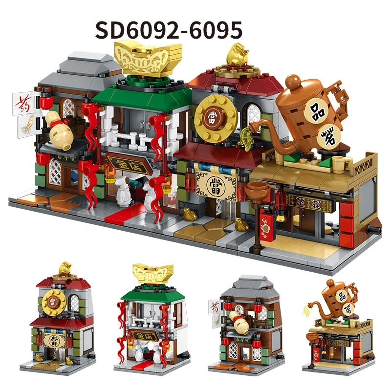 Creative 3D MINI architectural model street view children's toy gifts compatible with LEGOingly city small particle blocks
Creative 3D MINI architectural model street view children's toy gifts compatible with LEGOingly city small particle blocks