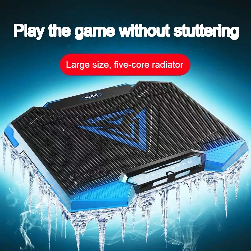 18 Inch Gaming Laptop Cooler Five Fan Led Screen Dual USB Port 1400 RPM Laptop Cooling Pad with Stand Function for Laptop
18 Inch Gaming Laptop Cooler Five Fan Led Screen Dual USB Port 1400 RPM Laptop Cooling Pad with Stand Function for Laptop