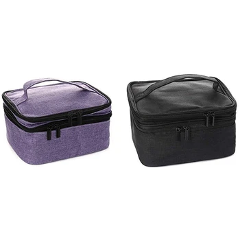 2x 5-30Ml Essential Oil Case 30 Bottles Perfume Essential Oil Box Nail Polish Storage Bag with Roller Black & Purple
2x 5-30Ml Essential Oil Case 30 Bottles Perfume Essential Oil Box Nail Polish Storage Bag with Roller Black & Purple
