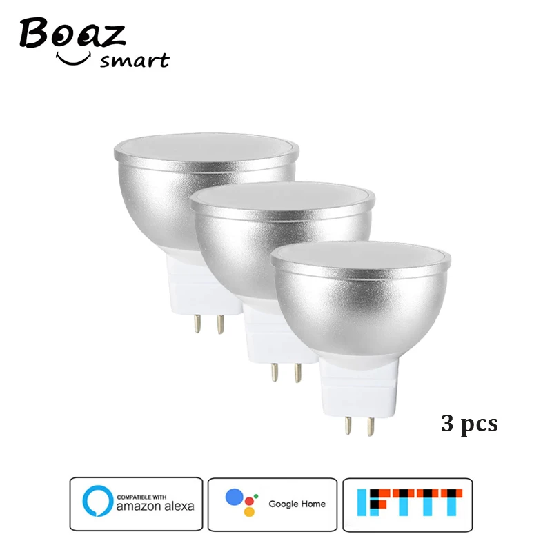 WiFi Smart MR16 LED Light Bulb Reflector Spotlight 50W Equivalent RGBW Remote Control Voice control via Alexa Decorative Lamp
WiFi Smart MR16 LED Light Bulb Reflector Spotlight 50W Equivalent RGBW Remote Control Voice control via Alexa Decorative Lamp
