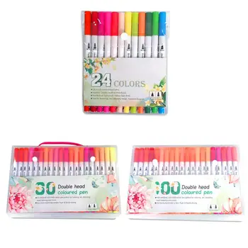 24/60/100 Colors Markers Pen Set Brushpen Set Dual Brush Pen Portable Student Graffiti Art Supplies Professional Painting
24/60/100 Colors Markers Pen Set Brushpen Set Dual Brush Pen Portable Student Graffiti Art Supplies Professional Painting