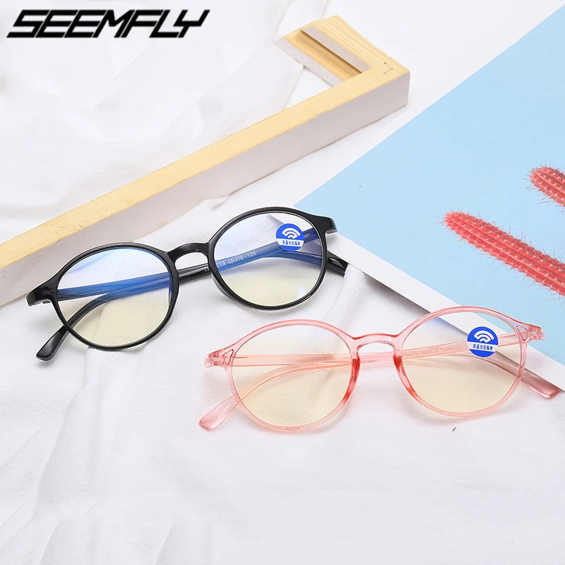 Seemfly Anti Blue Light Clear Round Optical Glasses Frames Computer Men Women Goggles TR90 Spectacles Eyeglasses Oculos De Grau
Seemfly Anti Blue Light Clear Round Optical Glasses Frames Computer Men Women Goggles TR90 Spectacles Eyeglasses Oculos De Grau