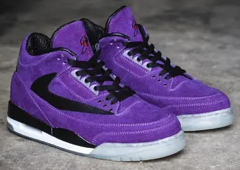 Nike Air Jordan 3 Men Basketball Shoes Male Sports Shoes Outdoor Leisure High-end Comfortable Sneakers Purple Black,Size40-47 
Nike Air Jordan 3 Men Basketball Shoes Male Sports Shoes Outdoor Leisure High-end Comfortable Sneakers Purple Black,Size40-47