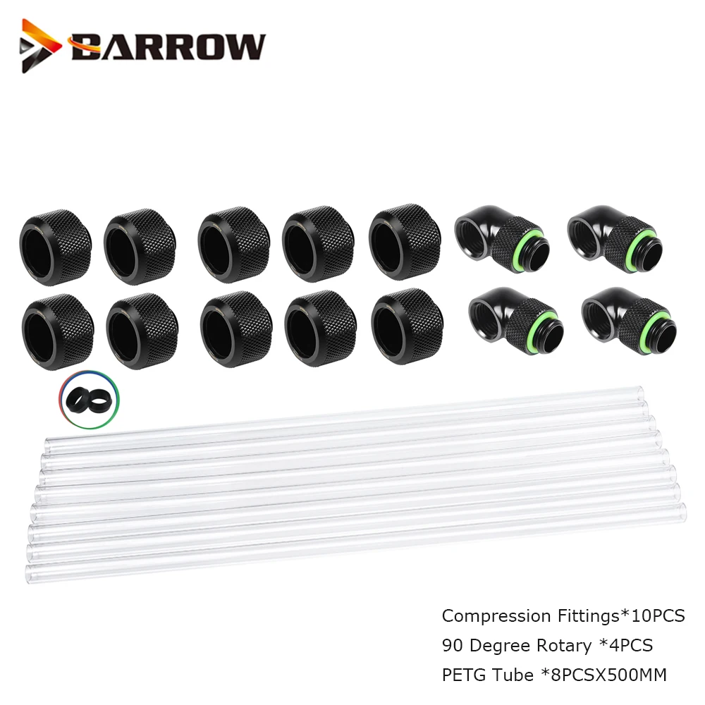 Barrow Computer Water Cooling Build PETG Hard Tube With Fittings ,Liquid Loop Kit Connector,8pcs x500mm Tube,10X14MM,12X16MM
Barrow Computer Water Cooling Build PETG Hard Tube With Fittings ,Liquid Loop Kit Connector,8pcs x500mm Tube,10X14MM,12X16MM