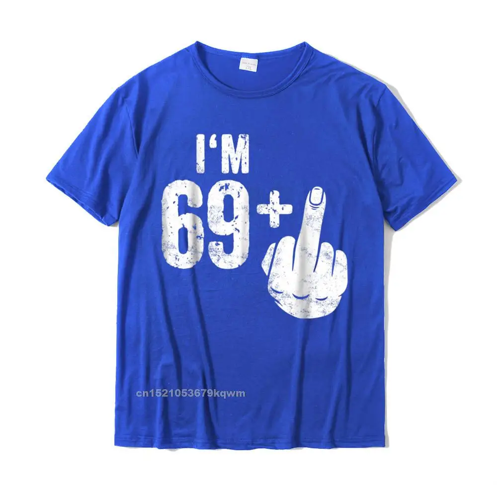 Unique Custom Round Neck Top T-shirts Autumn Tops & Tees Short Sleeve for Men Coupons 100% Cotton Fabric Cool T Shirt Funny 70th Birthday Gift Idea T-Shirt__5239 blue