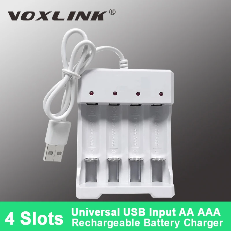 Новинка зарядное устройство VOXLINK с 4 слотами и USB-входом многозарядная зарядка AA/AAA