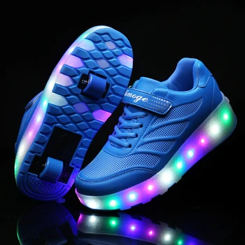 Two Wheels Luminous Sneakers Blue Pink Led Light Roller Skate Shoes for Children Kids Led Shoes Boys Girls Shoes Light Up Unisex 
Two Wheels Luminous Sneakers Blue Pink Led Light Roller Skate Shoes for Children Kids Led Shoes Boys Girls Shoes Light Up Unisex