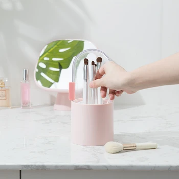 A Makeup Brushes Display Holder Storage bucket Dustproof Box Container Organizer with Plastic Pearl w/ Transparent Lid
A Makeup Brushes Display Holder Storage bucket Dustproof Box Container Organizer with Plastic Pearl w/ Transparent Lid
