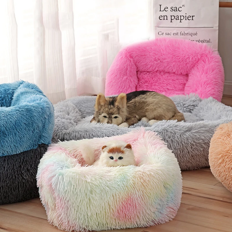 Удлиненного плюша в стиле Спящая кровати кровать собаки Kitty дом с рисунком собачки и котика НЭСК аксессуары