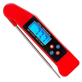 Food Thermometer Voice Broadcast Function Foldable Probe Meat Steak BBQ Temperature Gauge Kitchen Cooking Tools,Red
Food Thermometer Voice Broadcast Function Foldable Probe Meat Steak BBQ Temperature Gauge Kitchen Cooking Tools,Red