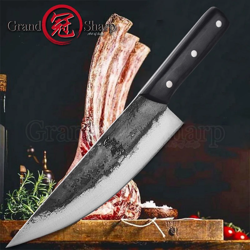 

Китайский нож ручной работы мясной нож из кованой стали шеф-повара нож для нарезки мяса мясные кухонные ножи для мясника сделано в китае горячие кухонные ножи