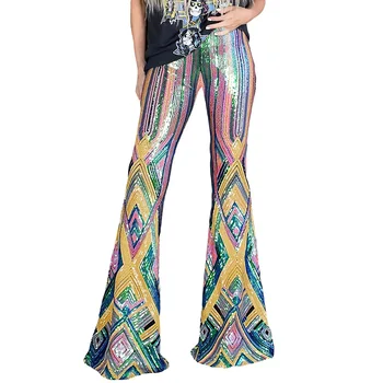 European And American Women's Multi-color Geometric Sequin Flarepants Spring And Autumn Fashion High Waist Casual Trousers
European And American Women's Multi-color Geometric Sequin Flarepants Spring And Autumn Fashion High Waist Casual Trousers