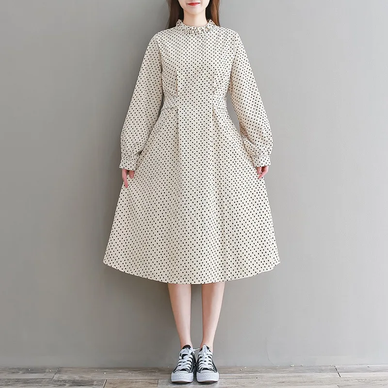 2019 Fashion Winter Autumn Mori Girl Women's Clothes Sweet Long Sleeve Printed Heart Corduroy Dress Female Vestidos AFC89
2019 Fashion Winter Autumn Mori Girl Women's Clothes Sweet Long Sleeve Printed Heart Corduroy Dress Female Vestidos AFC89