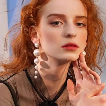 JUJIA New Arrival Statement Wedding Fashion Simulated Pearl Earrings For Women Long Dangle Drop Earrings
JUJIA New Arrival Statement Wedding Fashion Simulated Pearl Earrings For Women Long Dangle Drop Earrings