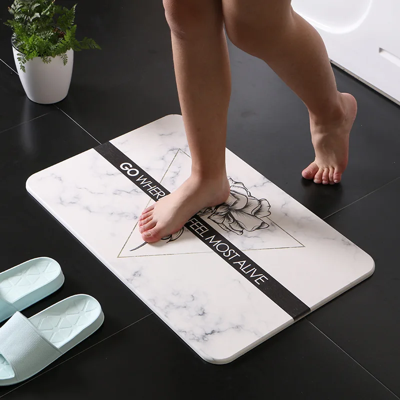 Nordic marble-style diatom mud mat durable and quick-drying absorbent bathroom carpet non-slip diatom carpet
Nordic marble-style diatom mud mat durable and quick-drying absorbent bathroom carpet non-slip diatom carpet