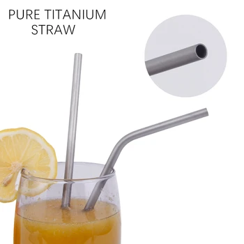 Titanium Straws with 1 Cleaner Brush Titanium Alloy Bend Straw Kitchen Outdoor Camping Drinking
Titanium Straws with 1 Cleaner Brush Titanium Alloy Bend Straw Kitchen Outdoor Camping Drinking