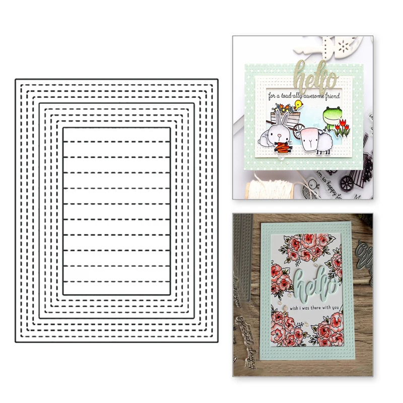 Naifumodo Stitched Note Metal Cutting Dies Frame Scrapbooking For Making Cards Album Decorative Embossing DIY Crafts Stencils
Naifumodo Stitched Note Metal Cutting Dies Frame Scrapbooking For Making Cards Album Decorative Embossing DIY Crafts Stencils