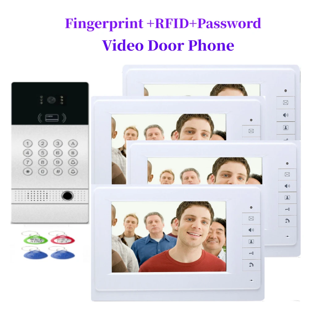 7" Home Video Interphone Doorphone Bell Kits RJ45 connection Home Families Door Access Control Intercom Systems
7" Home Video Interphone Doorphone Bell Kits RJ45 connection Home Families Door Access Control Intercom Systems