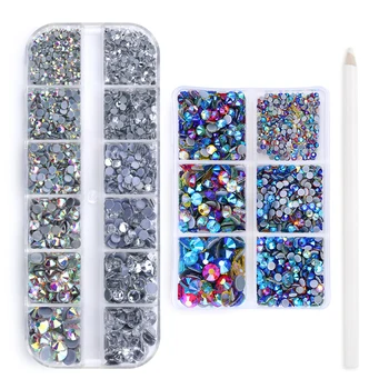 QIAO 3250pcs Crystal AB Hotfix Rhinestones 6 Mixed Size 2-6.5mm Flatback Round Glass Gems Crystal with Picking Rhinestones Pen f
QIAO 3250pcs Crystal AB Hotfix Rhinestones 6 Mixed Size 2-6.5mm Flatback Round Glass Gems Crystal with Picking Rhinestones Pen f