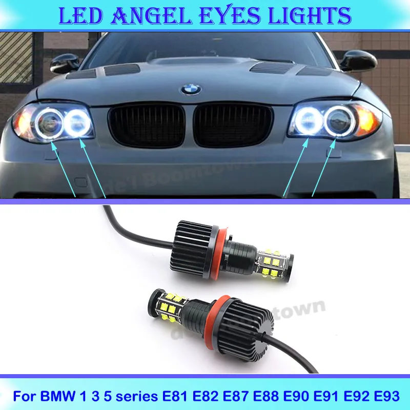 Светодиодные Автомобильные галогенные кольца Angel Eyes 120 Вт лампы для BMW 1 3 5 X Z series E60