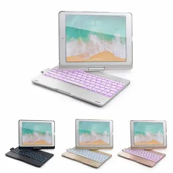 

Smart Keyboard Case Cover Bluetooth Wireless Keypad Cover 7 Colors Backlight Tablet Keyboard Case for iPad 9.7/Pro 9.7/Air1/Air2