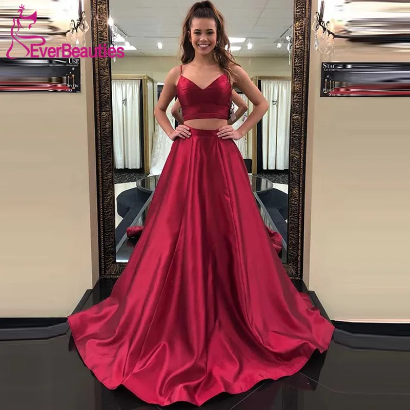 Two Pieces Evening Dresses Long Robe De Soiree 2020 Satin Burgundy Evening Party Dresses Formal Dress
Two Pieces Evening Dresses Long Robe De Soiree 2020 Satin Burgundy Evening Party Dresses Formal Dress