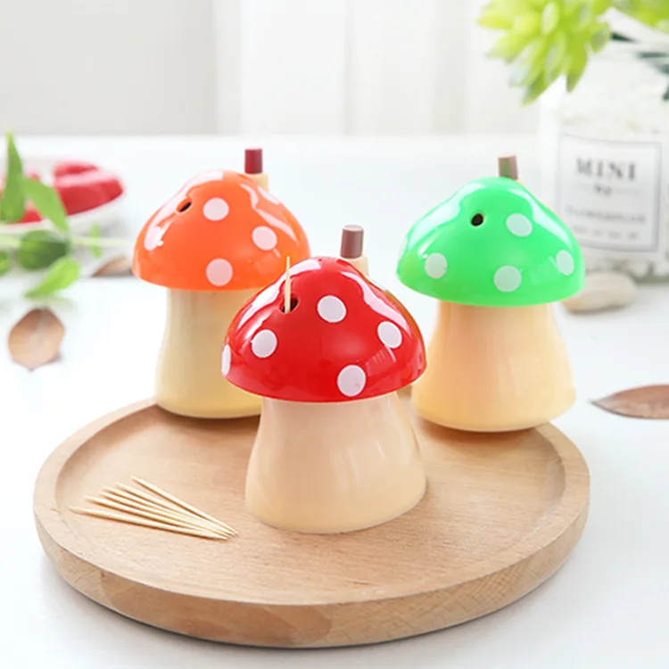 Cute Pocket Plastic Mushroom Design Automatic Toothpick Holder Dispenser Box Dust-proof Toothpick Storage Container Tableware
Cute Pocket Plastic Mushroom Design Automatic Toothpick Holder Dispenser Box Dust-proof Toothpick Storage Container Tableware