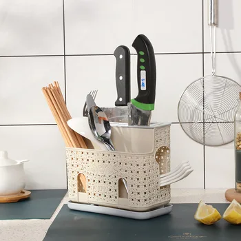 New Style Kitchen Plastic Chopsticks Box Knife Fork Storage Box Capacity Creative Seperated Hollow out Tableware Water Draining
New Style Kitchen Plastic Chopsticks Box Knife Fork Storage Box Capacity Creative Seperated Hollow out Tableware Water Draining