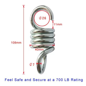 2pcs/set Heavy Duty Suspension Hook Spring Hanging Chair Hook For 2-3 Seat Hanging Chair Garden Swing
2pcs/set Heavy Duty Suspension Hook Spring Hanging Chair Hook For 2-3 Seat Hanging Chair Garden Swing